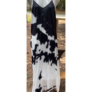 Black White Maxi Dress Large